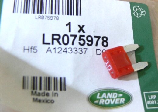 Предохранитель 10А (MINI) (LR075978||LAND ROVER)
